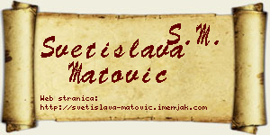 Svetislava Matović vizit kartica